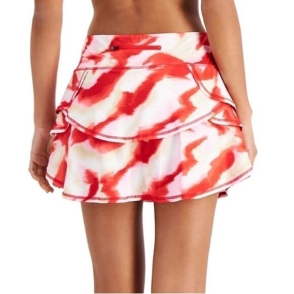 ID Ideology Women's Twist Flounce Athleisure Skort Red - Picture 2 of 15